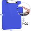 image:imageMr Pen Plastic Clipboard 125 x 9 2 Pack Clipboard Plastic  LowProfile Metal Clip with Retractable Hanging HoleSurf Blue