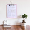 image:imageMr Pen Plastic Clipboard 125 x 9 Navy Blue Clipboard Plastic  LowProfile Metal Clip with Retractable Hanging HoleCareys Pink