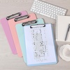 image:imageMr Pen Plastic Clipboard 125 x 9 Navy Blue Clipboard Plastic  LowProfile Metal Clip with Retractable Hanging HolePastel Orange