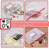 image:imageMr Pen Plastic Mesh Zipper Pouch with Label Pocket A4 6 Pack  Large Mesh Zipper Pouch Large Board Game Storage