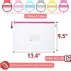 image:imageMr Pen Plastic Mesh Zipper Pouch with Label Pocket A4 6 Pack  Large Mesh Zipper Pouch Large Board Game Storage