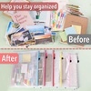 image:imageMr Pen Plastic Mesh Zipper Pouch with Label Pocket A4 6 Pack  Large Mesh Zipper Pouch Large Board Game Storage