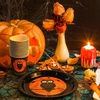 image:imageMr Pen Plates and Cups Set for Halloween 48 Pcs Fall Cups and Plates  Paper Tableware Dessert For Halloween Party