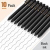 image:imageMr Pen Retractable Gel Pens 10 Pack Black Ink Black Barrels  Fine Point 05mm Fast Dry Smooth Writing Cute Pens for Drawing Writing Planner and School Supplies
