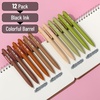 image:imageMr Pen Retractable Gel Pens 12 Pack Black Ink  Dark Earthy Color Barrel Gel Pens Gel Pens Fine Point 05mm Retractable Pens Cute Pens Gel Ink Pens