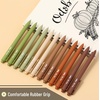image:imageMr Pen Retractable Gel Pens 12 Pack Black Ink  Dark Earthy Color Barrel Gel Pens Gel Pens Fine Point 05mm Retractable Pens Cute Pens Gel Ink Pens