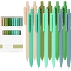 image:imageMr Pen Retractable Gel Pens 12 Pack Black Ink  Green Ombre Color Barrel Gel Pens Gel Pens Fine Point 05mm Retractable Pens Cute Pens Gel Ink Pens