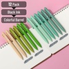 image:imageMr Pen Retractable Gel Pens 12 Pack Black Ink  Green Ombre Color Barrel Gel Pens Gel Pens Fine Point 05mm Retractable Pens Cute Pens Gel Ink Pens
