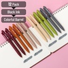 image:imageMr Pen Retractable Gel Pens 12 Pack Black Ink  Natural Earthy Barrels Gel Pens Gel Pens Fine Point 05mm Retractable Pens Cute Pens Gel Ink Pens