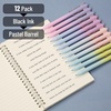 image:imageMr Pen Retractable Gel Pens 12 Pack Black Ink Gradient Barrel  Fine Point 05 mm Fast Dry Smooth Writing Cute Gel Ink Pens for Drawing Journaling Writing Planner and School Supplies