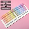 image:imageMr Pen Retractable Gel Pens 22 Pack Black Ink Mild Pastel Barrel  Fine Point 05 mm Fast Dry Smooth Writing Cute Gel Ink Pens Bulk for Drawing Writing Planner and School Supplies