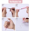 image:imageMr Pen Retractable Gel Pens 5 Pack Black Ink Diamond Cut Barrel  Fine Point 05 mm Fast Dry Smooth Writing Cute Pens for Drawing Writing Planner and School Supplies
