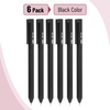 image:imageMr Pen Retractable Gel Pens 6 Pack Black Ink Black Barrels  Fine Point 05 mm Fast Dry Smooth Writing Cute Pens for Drawing Writing Planner and School Supplies