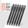 image:imageMr Pen Retractable Gel Pens 6 Pack Black Ink Fine Point 07 mm  Fast Dry Smooth Writing Gel Ink Pens for Drawing Writing Planner and School Supplies