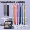 image:imageMr Pen Retractable Gel Pens 6 Pack Black Ink Metallic Colorful Barrels  Fine Point 07mm Fast Dry Smooth Writing Cute Pens for Drawing Writing Planner and School Supplies Mothers Day GiftMetallic Dark Vintage Barrels