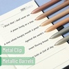 image:imageMr Pen Retractable Gel Pens 6 Pack Black Ink Metallic Earth Barrels  Fine Point 07mm Fast Dry Smooth Writing Cute Pens for Drawing Writing Planner and School Supplies
