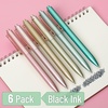 image:imageMr Pen Retractable Gel Pens 6 Pack Black Ink Metallic Morandi Barrels  Fine Point 07 mm Fast Dry Smooth Writing Cute Pens for Drawing Writing Planner and School Supplies