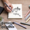 image:imageMr Pen Retractable Gel Pens 6 Pack Black Ink Morandi Barrels  Fine Point 05 mm Fast Dry Smooth Writing Cute Gel Ink Pens for Drawing Writing Planner and School Supplies