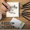 image:imageMr Pen Retractable Gel Pens 8 Pack Black Ink Black Barrels  Fine Point 05 mm Fast Dry Smooth Writing Cute Pens for Drawing Writing Planner and School Supplies