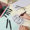 image:imageMr Pen Retractable Gel Pens 8 Pack Black Ink Black Barrels  Fine Point 05 mm Fast Dry Smooth Writing Cute Pens for Drawing Writing Planner and School Supplies