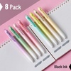 image:imageMr Pen Retractable Gel Pens 8 Pack Black Ink Pastel Barrel  Fine Point 05 mm Fast Dry Smooth Writing Cute Pens for Drawing Writing Planner and School Supplies