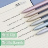 image:imageMr Pen Retractable Gel Pens Set 6 Pack Black Ink  Metallic Pastel Barrels Fine Point 07mm Fast Dry Smooth Writing Cute Pens for Drawing