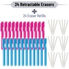 image:imageMr Pen Retractable Mechanical Eraser Pen 6 Pack Earthy Colors Erasers for Pencils Eraser for ArtistsBlue  Pink