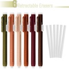 image:imageMr Pen Retractable Mechanical Eraser Pen 6 Pack Earthy Colors Erasers for Pencils Eraser for ArtistsEarthy