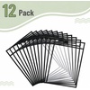 image:imageMr Pen Reusable Dry Erase Pocket Sleeves 10 x 14 12 Pack Black  Clear Plastic Paper Sleeves Ticket Holders Clear Plastic Sheet Protectors Teacher School Classroom Supplies