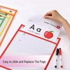 image:imageMr Pen Reusable Dry Erase Pocket Sleeves 10 x 14 6 Pack Colorful  Clear Plastic Paper Sleeves Ticket Holders Clear Plastic Sheet Protectors Teacher School Classroom SuppliesBright Colors