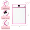 image:imageMr Pen Reusable Dry Erase Pocket Sleeves 10 x 14 6 Pack Colorful  Clear Plastic Paper Sleeves Ticket Holders Clear Plastic Sheet Protectors Teacher School Classroom SuppliesPink Shades