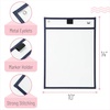 image:imageMr Pen Reusable Dry Erase Pocket Sleeves 10 x 14 6 Pack Colorful  Clear Plastic Paper Sleeves Ticket Holders Clear Plastic Sheet Protectors Teacher School Classroom SuppliesSleek Dark