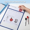 image:imageMr Pen Reusable Dry Erase Pocket Sleeves 10 x 14 6 Pack Colorful  Clear Plastic Paper Sleeves Ticket Holders Clear Plastic Sheet Protectors Teacher School Classroom SuppliesOcean Breeze