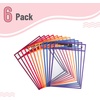 image:imageMr Pen Reusable Dry Erase Pocket Sleeves 10 x 14 6 Pack Colorful  Clear Plastic Paper Sleeves Ticket Holders Clear Plastic Sheet Protectors Teacher School Classroom SuppliesSunset