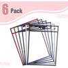 image:imageMr Pen Reusable Dry Erase Pocket Sleeves 10 x 14 6 Pack Colorful  Clear Plastic Paper Sleeves Ticket Holders Clear Plastic Sheet Protectors Teacher School Classroom SuppliesSleek Dark