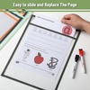 image:imageMr Pen Reusable Dry Erase Pocket Sleeves 10 x 14 6 Pack Colorful  Clear Plastic Paper Sleeves Ticket Holders Clear Plastic Sheet Protectors Teacher School Classroom SuppliesAutumn