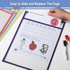 image:imageMr Pen Reusable Dry Erase Pocket Sleeves 10 x 14 6 Pack Colorful  Clear Plastic Paper Sleeves Ticket Holders Clear Plastic Sheet Protectors Teacher School Classroom SuppliesWinter