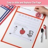 image:imageMr Pen Reusable Dry Erase Pocket Sleeves 10 x 14 6 Pack Colorful  Clear Plastic Paper Sleeves Ticket Holders Clear Plastic Sheet Protectors Teacher School Classroom SuppliesSunset