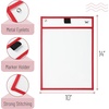 image:imageMr Pen Reusable Dry Erase Pocket Sleeves 10 x 14 6 Pack Colorful  Clear Plastic Paper Sleeves Ticket Holders Clear Plastic Sheet Protectors Teacher School Classroom SuppliesCoral