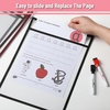 image:imageMr Pen Reusable Dry Erase Pocket Sleeves 10 x 14 6 Pack Colorful  Clear Plastic Paper Sleeves Ticket Holders Clear Plastic Sheet Protectors Teacher School Classroom SuppliesSleek Dark