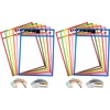 image:imageMr Pen Reusable Dry Erase Pocket Sleeves 10 x 14 6 Pack Colorful  Clear Plastic Paper Sleeves Ticket Holders Clear Plastic Sheet Protectors Teacher School Classroom SuppliesBright Colors