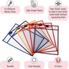 image:imageMr Pen Reusable Dry Erase Pocket Sleeves 10 x 14 6 Pack Colorful  Clear Plastic Paper Sleeves Ticket Holders Clear Plastic Sheet Protectors Teacher School Classroom SuppliesSunset
