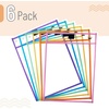 image:imageMr Pen Reusable Dry Erase Pocket Sleeves 10 x 14 6 Pack Colorful  Clear Plastic Paper Sleeves Ticket Holders Clear Plastic Sheet Protectors Teacher School Classroom SuppliesPastel Colors
