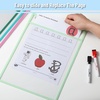 image:imageMr Pen Reusable Dry Erase Pocket Sleeves 10 x 14 6 Pack Colorful  Clear Plastic Paper Sleeves Ticket Holders Clear Plastic Sheet Protectors Teacher School Classroom SuppliesMint Melody