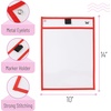 image:imageMr Pen Reusable Dry Erase Pocket Sleeves 10 x 14 6 Pack Colorful  Clear Plastic Paper Sleeves Ticket Holders Clear Plastic Sheet Protectors Teacher School Classroom SuppliesBright Colors