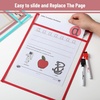 image:imageMr Pen Reusable Dry Erase Pocket Sleeves 10 x 14 6 Pack Colorful  Clear Plastic Paper Sleeves Ticket Holders Clear Plastic Sheet Protectors Teacher School Classroom SuppliesCoral