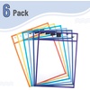 image:imageMr Pen Reusable Dry Erase Pocket Sleeves 10 x 14 6 Pack Colorful  Clear Plastic Paper Sleeves Ticket Holders Clear Plastic Sheet Protectors Teacher School Classroom SuppliesWinter