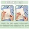 image:imageMr Pen Rotary Mechanical Pencil Set 6 pcs Twist Design  HB Pencil Style Mechanical Pencils Sketching Pencils Mr Pen Mechanical Pencil Set Lead Pencils Drawing Mechanical Pencils