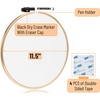 image:imageMr Pen Round Dry Erase Board 115 with a Black Dry Erase Marker  Gold Frame Small White Board