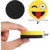 image:imageMr Pen Round Magnetic Dry Erase Erasers 8 Pack Smiley Design  Cute Small Magnetic Whiteboard Dry Erase Erasers for Kids Teachers Students and Classroom Supplies